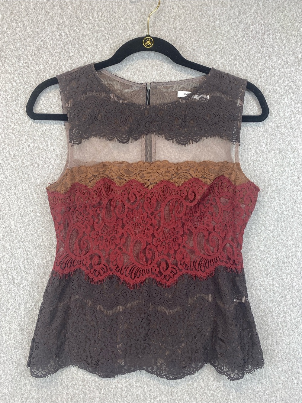 Bailey 44 Anthropologie Size M Ombre Lace Tank Top Sheer Y2k Coquette Fairy
